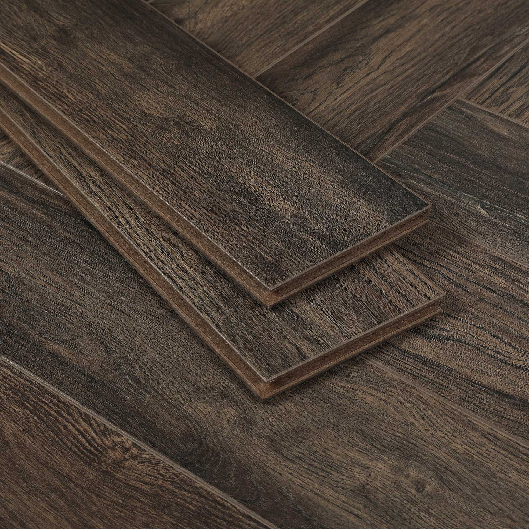 Smoked Praline 10mm Herringbone