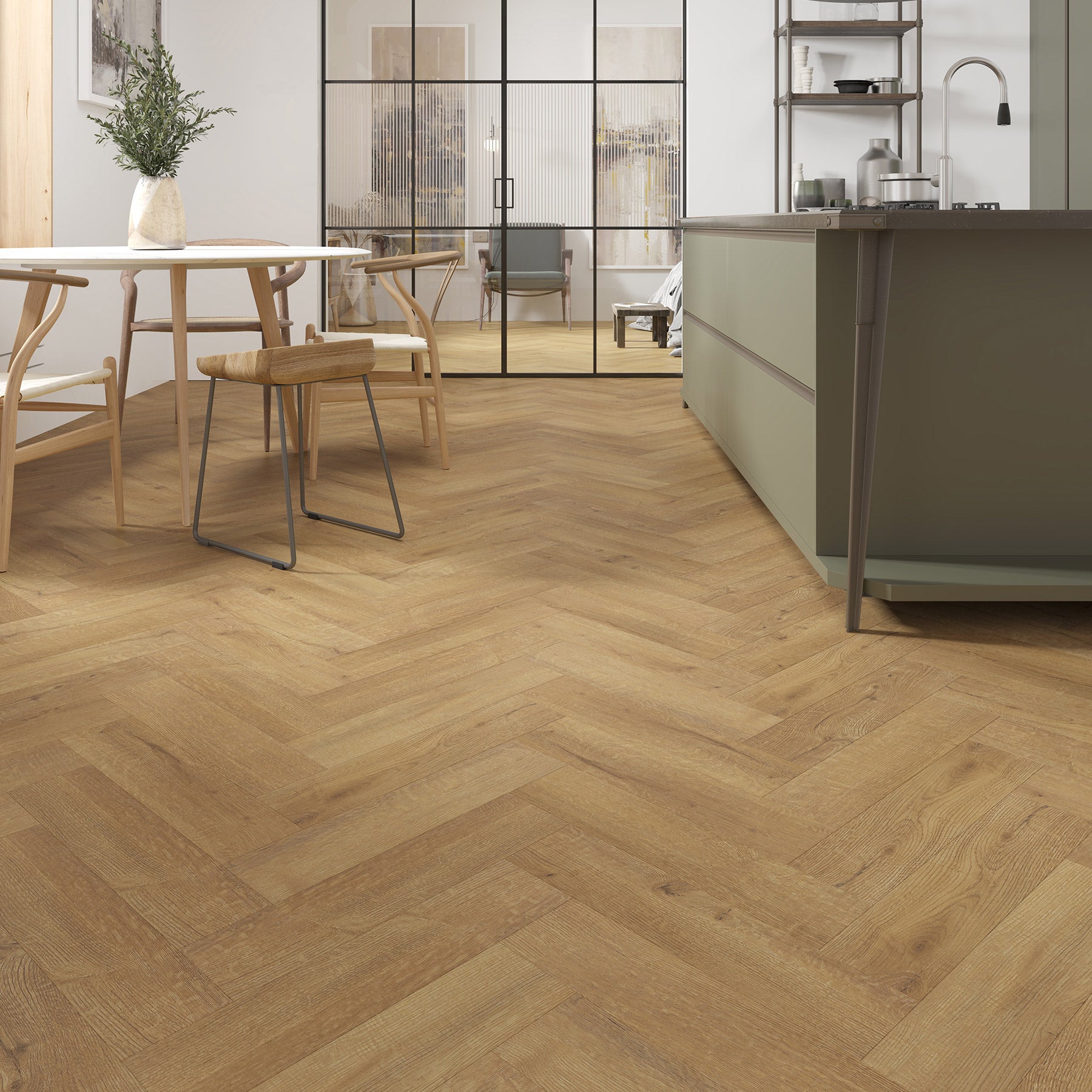 Harvest Oak 10mm Herringbone