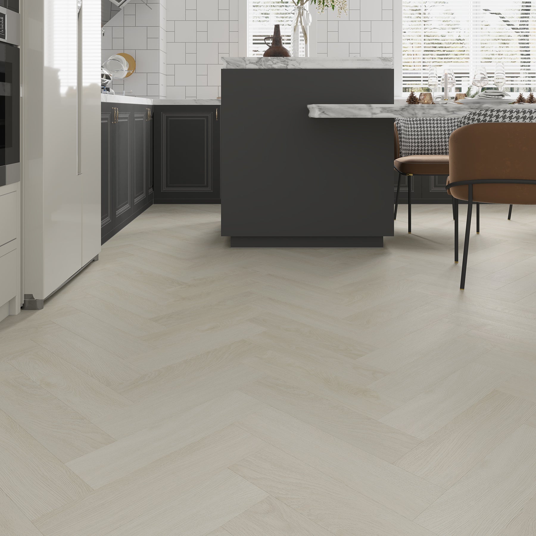 Soft Mist 14mm Herringbone