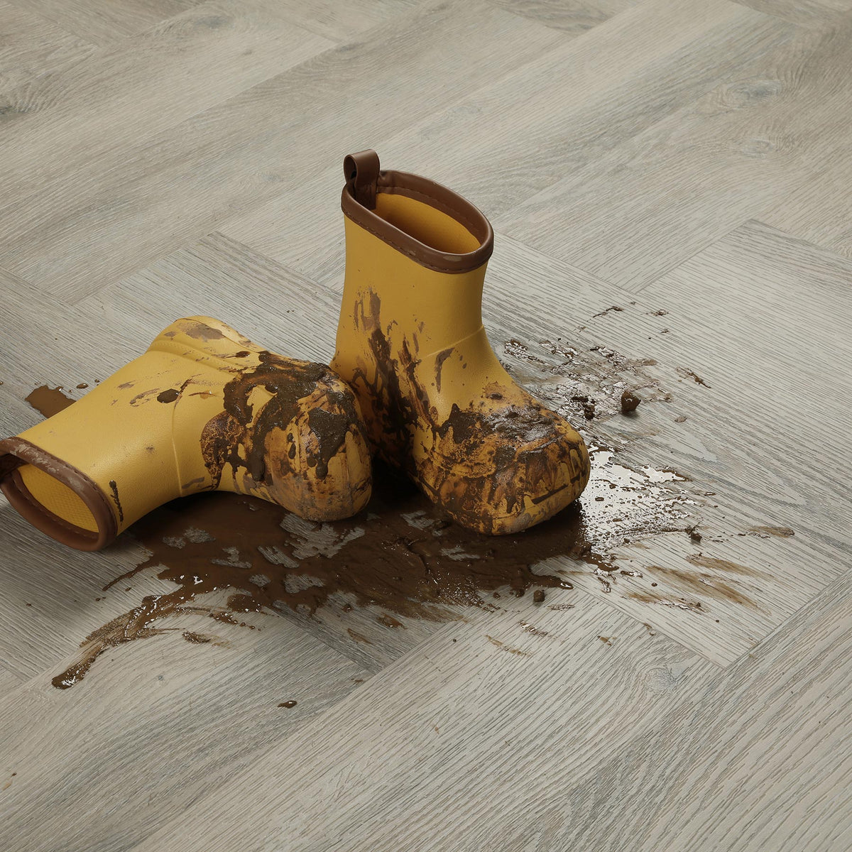 Cloud Cover Herringbone Waterproof Luxury Vinyl Flooring